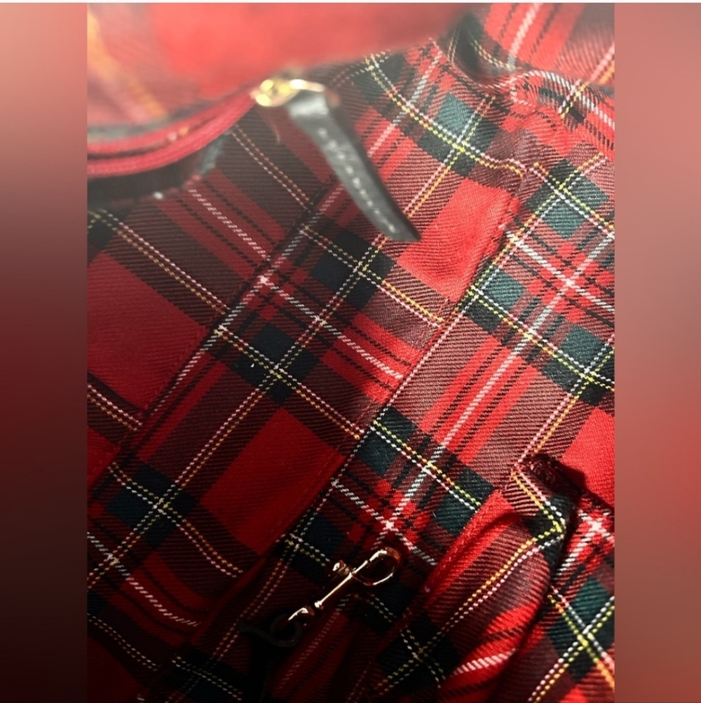 Vintage rare Dog Dooney with charm. Clean plaid interior - Picture 8 of 8
